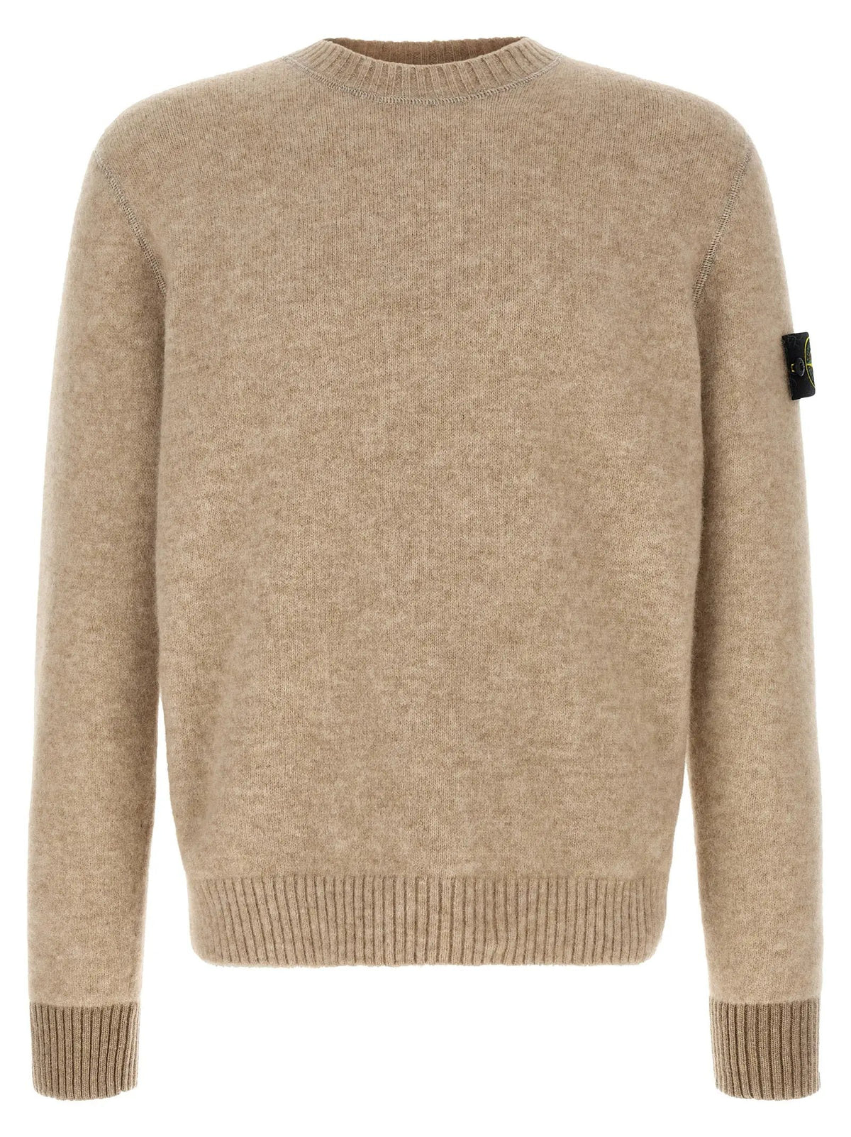 Cardigan Stone Island en laine beige