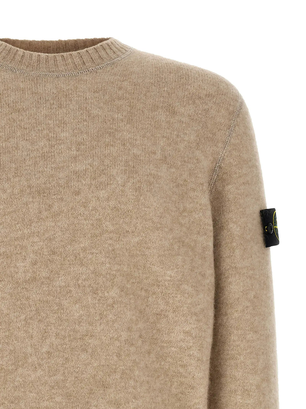 Cardigan Stone Island en laine beige