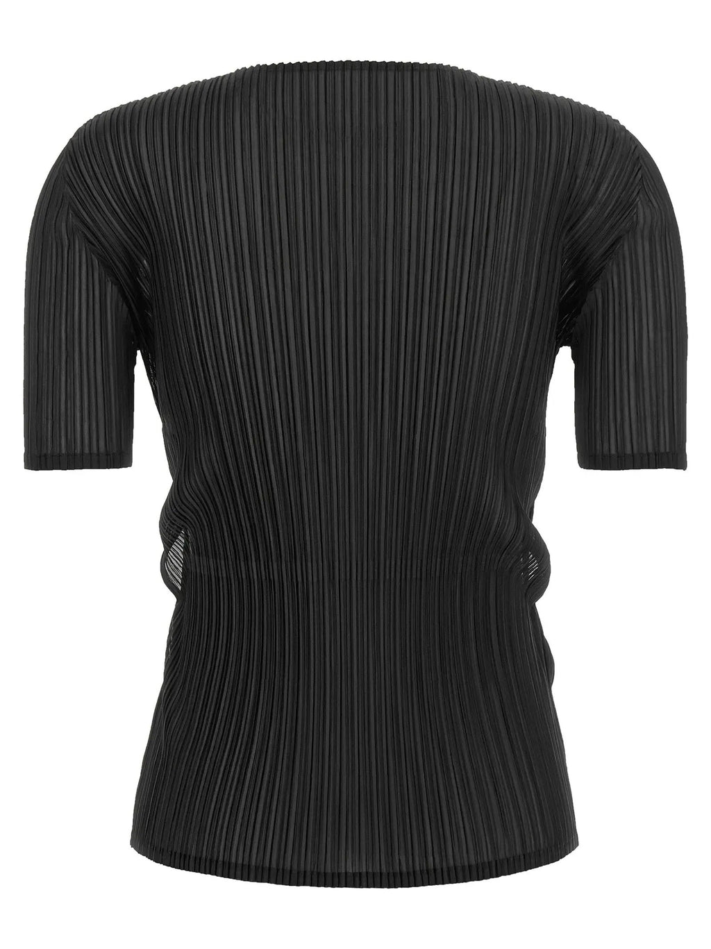 Chemise Issey Miyake noire en polyester à motifs