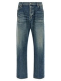 Jean fuselé Saint Laurent en coton bleu