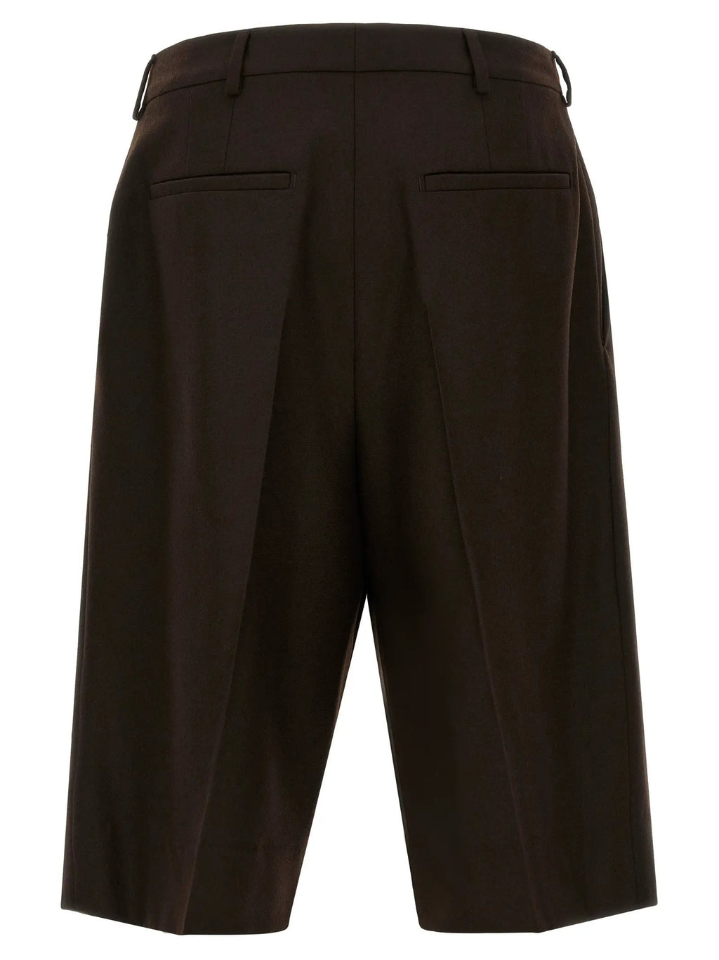 Shorts bermuda Saint Laurent marron en laine