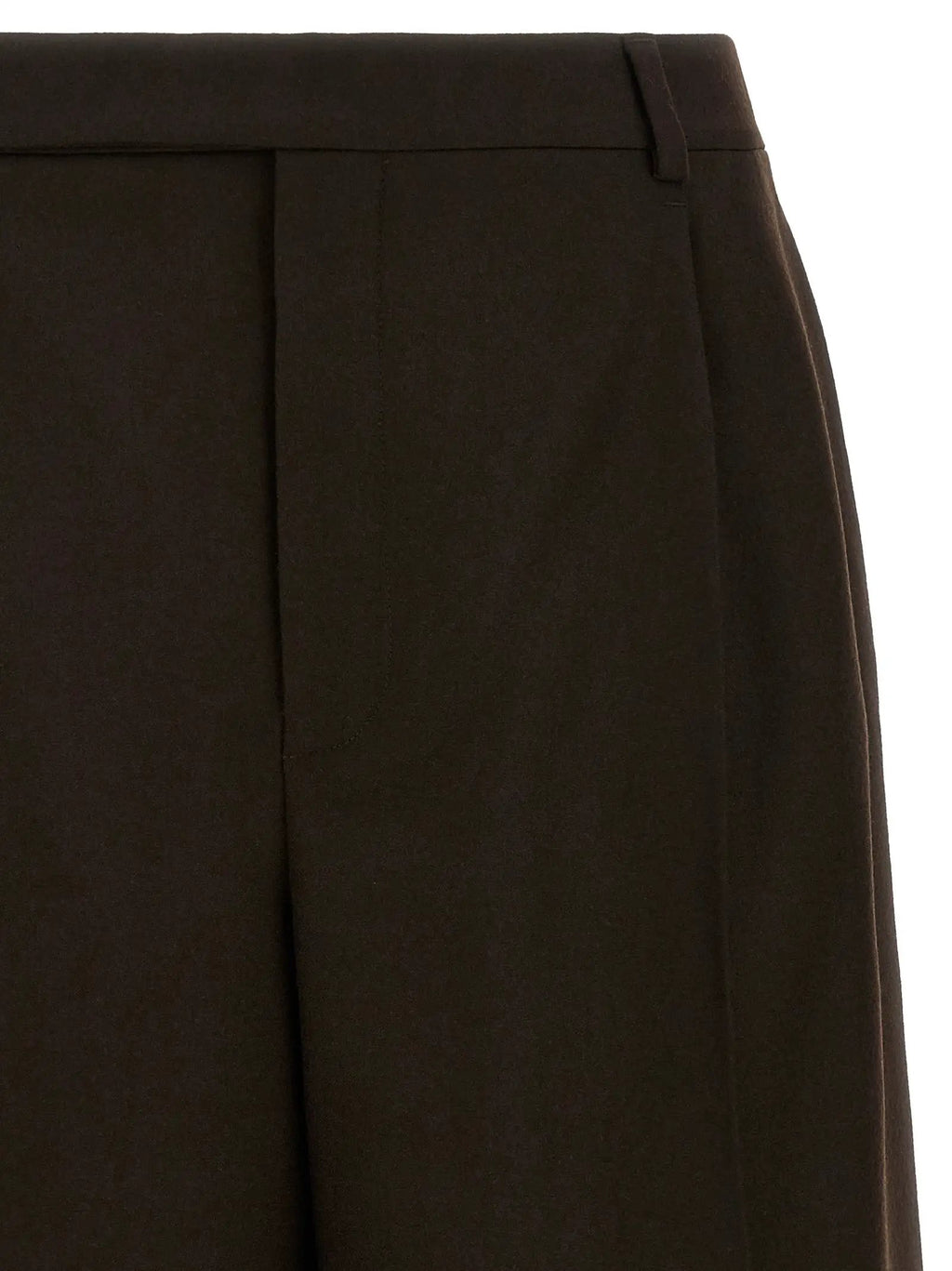 Shorts bermuda Saint Laurent marron en laine
