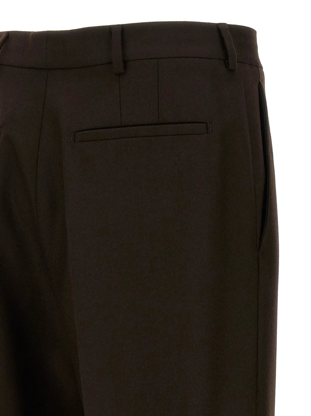 Shorts bermuda Saint Laurent marron en laine