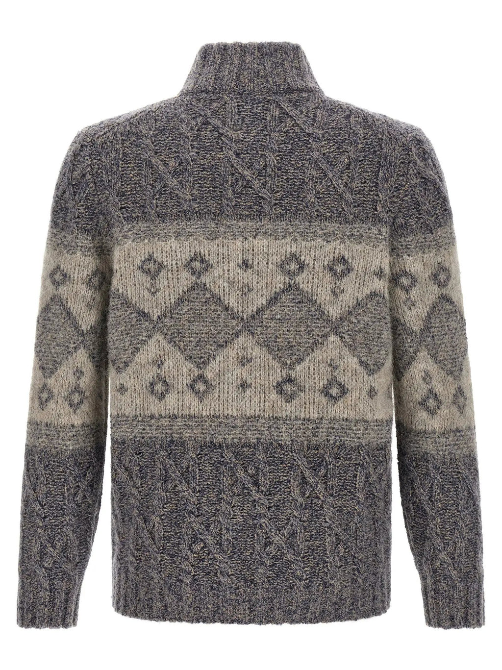 Cardigan gris en laine vierge Brunello Cucinelli