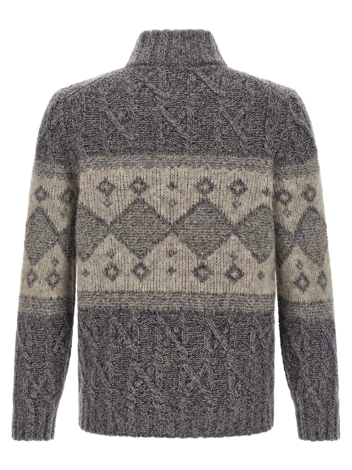 Cardigan gris en laine vierge Brunello Cucinelli