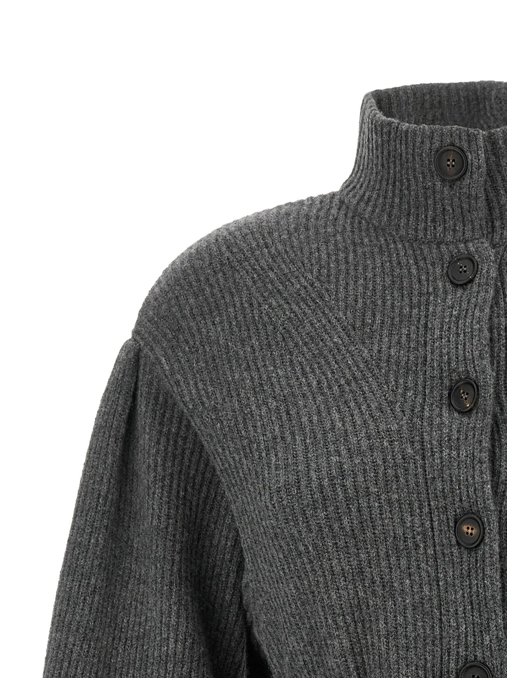 Cardigan gris en laine vierge Brunello Cucinelli