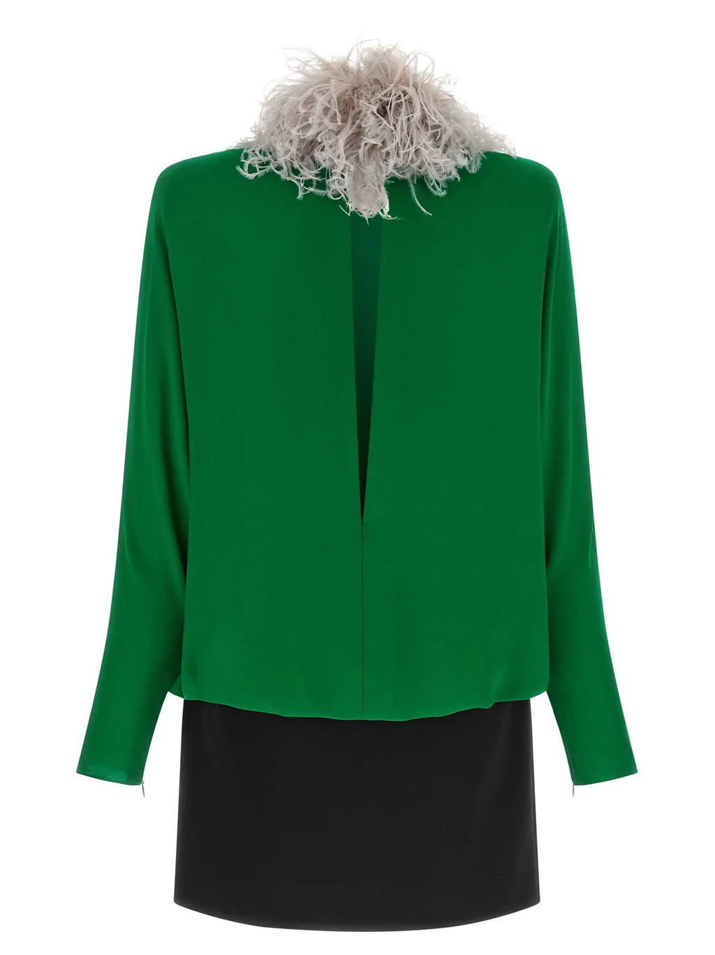 Robe courte bicolore en soie Valentino Garavani