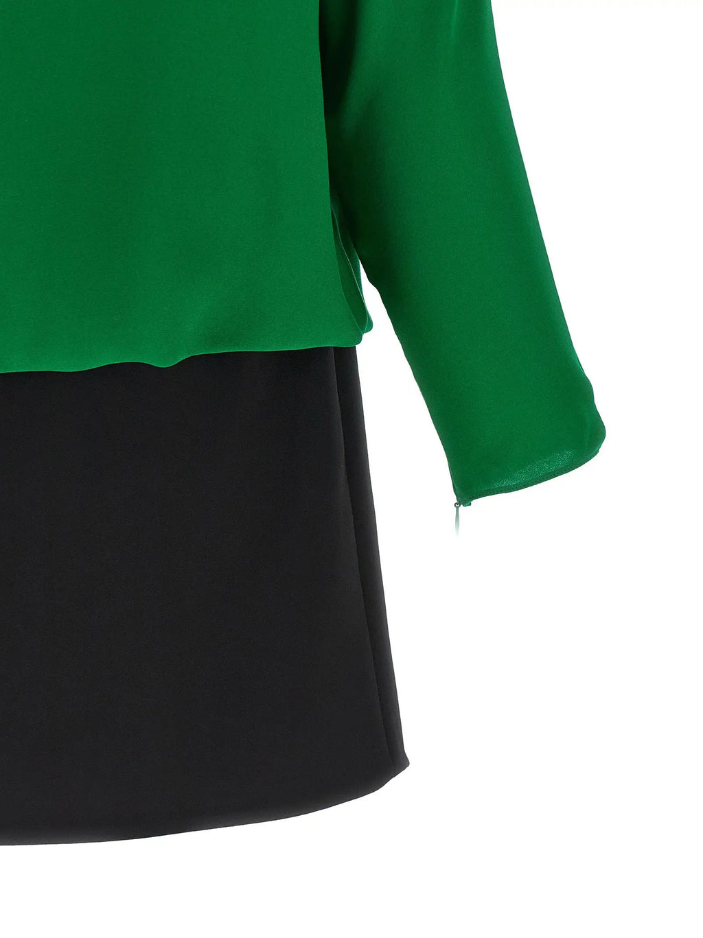 Robe courte bicolore en soie Valentino Garavani