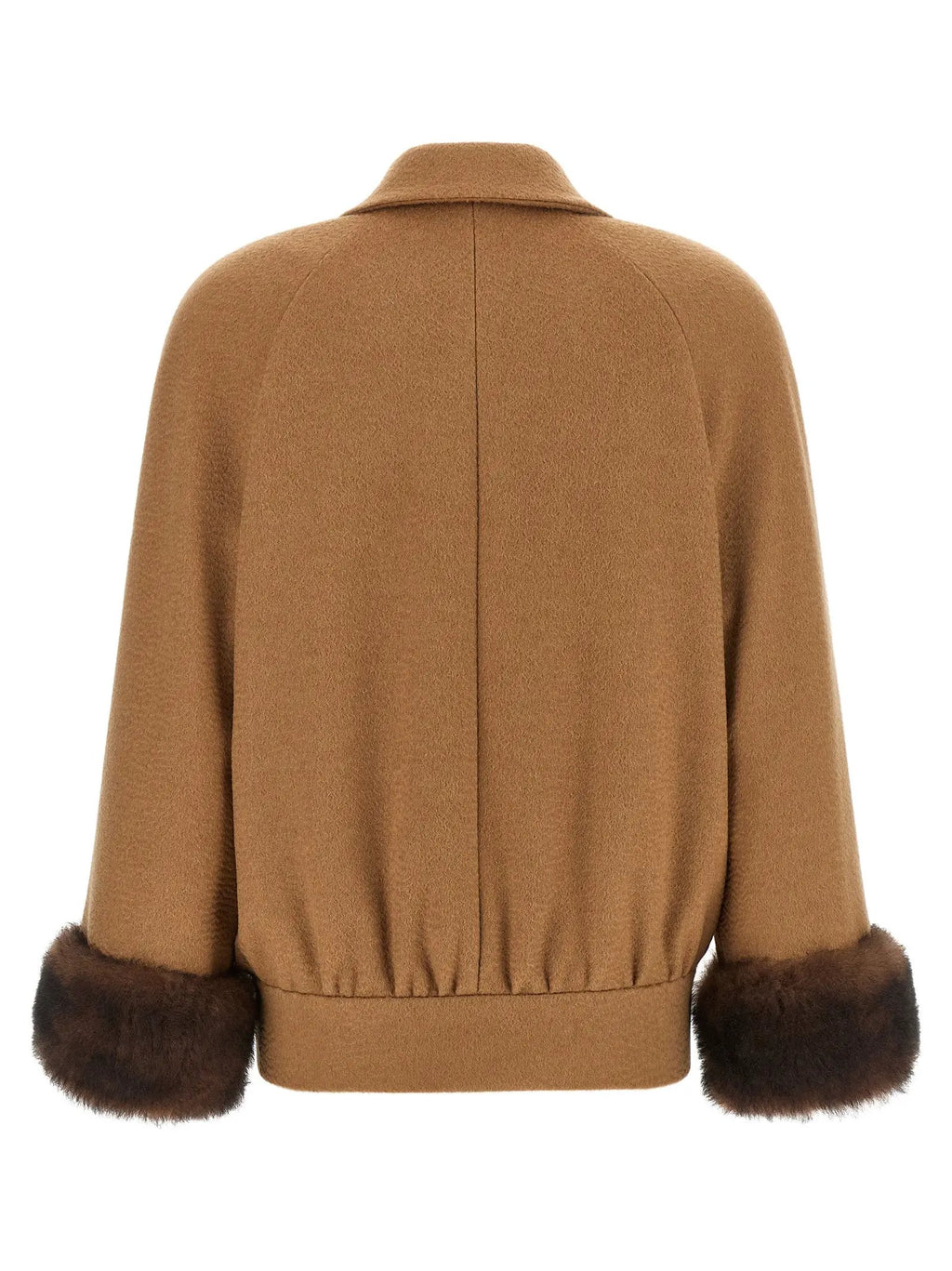 Blouson bomber Valentino Garavani en fourrure d'agneau marron
