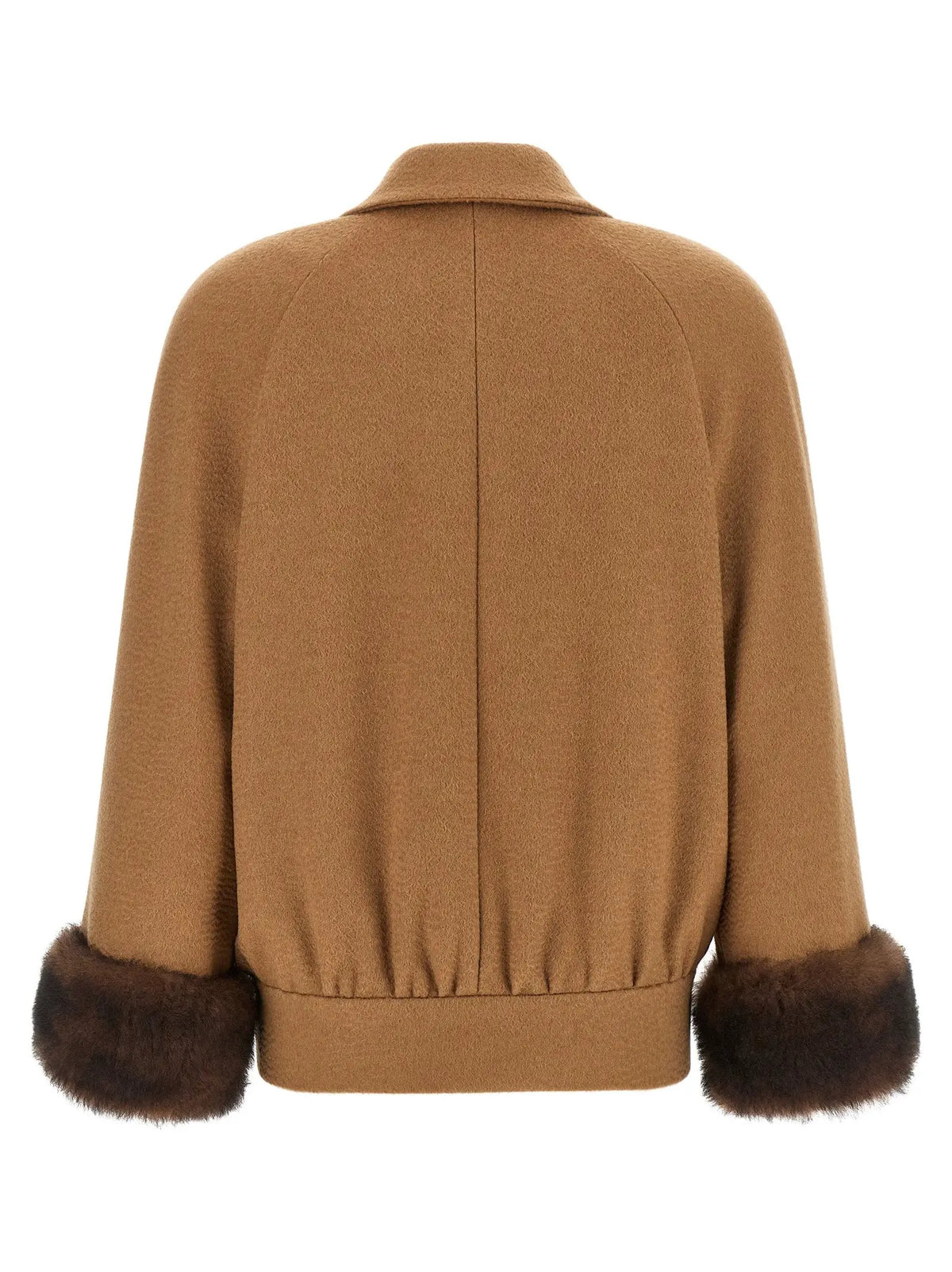 Blouson bomber Valentino Garavani en fourrure d'agneau marron