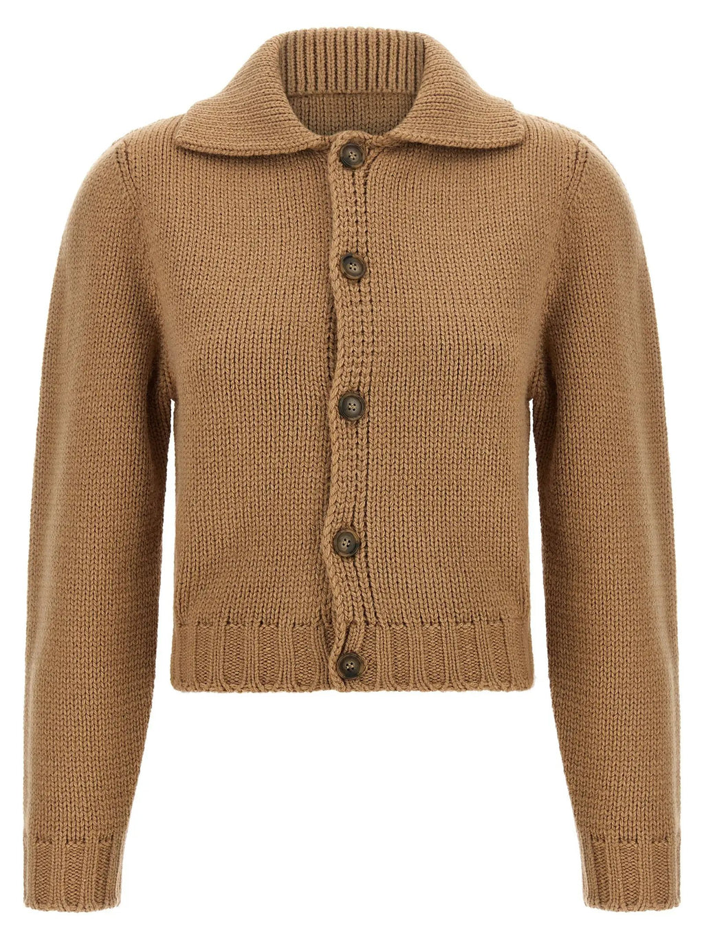 Cardigan en laine beige MM6 Maison Margiela