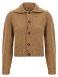 Cardigan en laine beige MM6 Maison Margiela