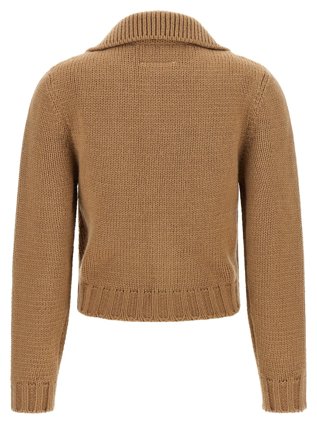 Cardigan en laine beige MM6 Maison Margiela