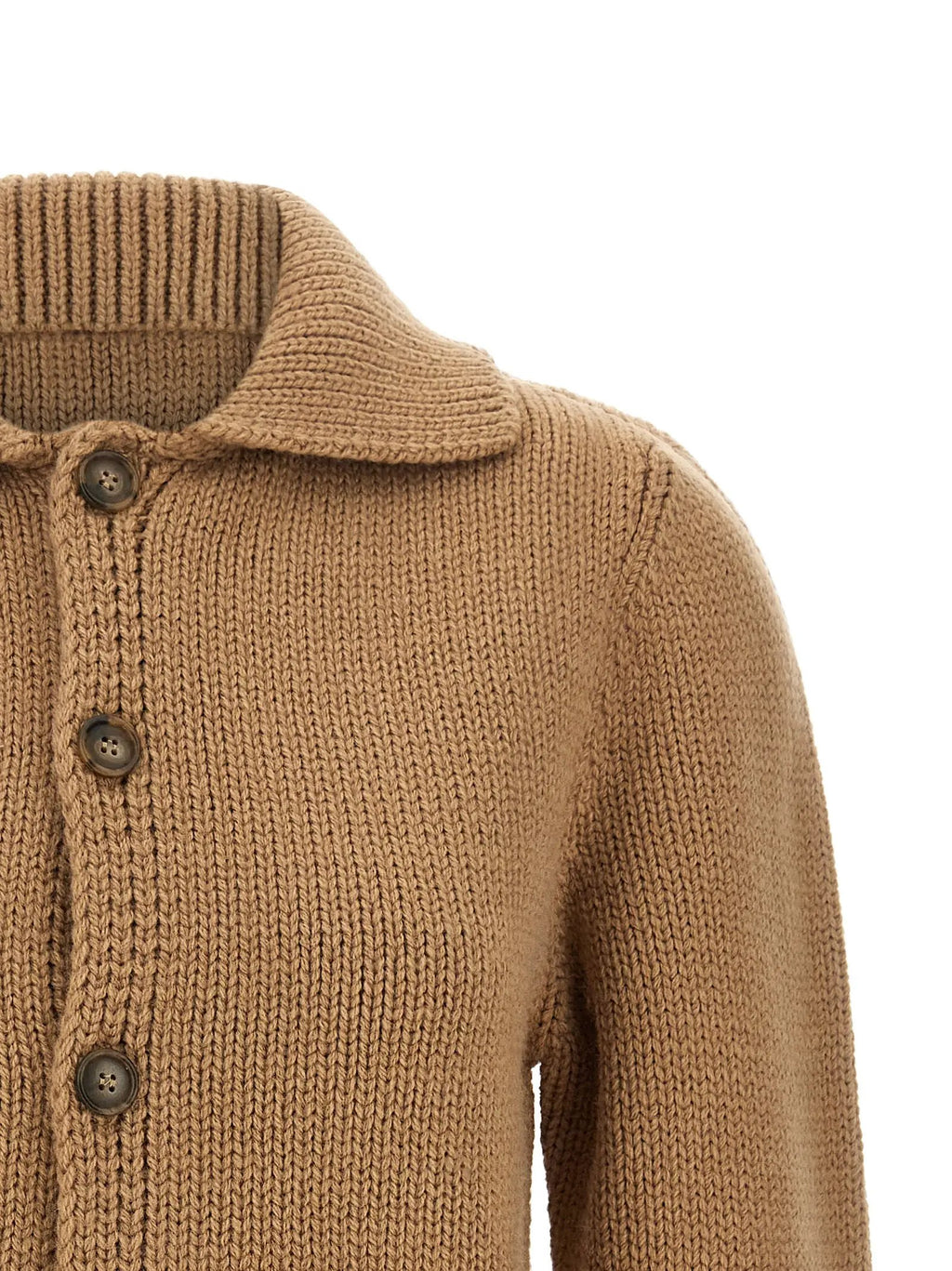 Cardigan en laine beige MM6 Maison Margiela