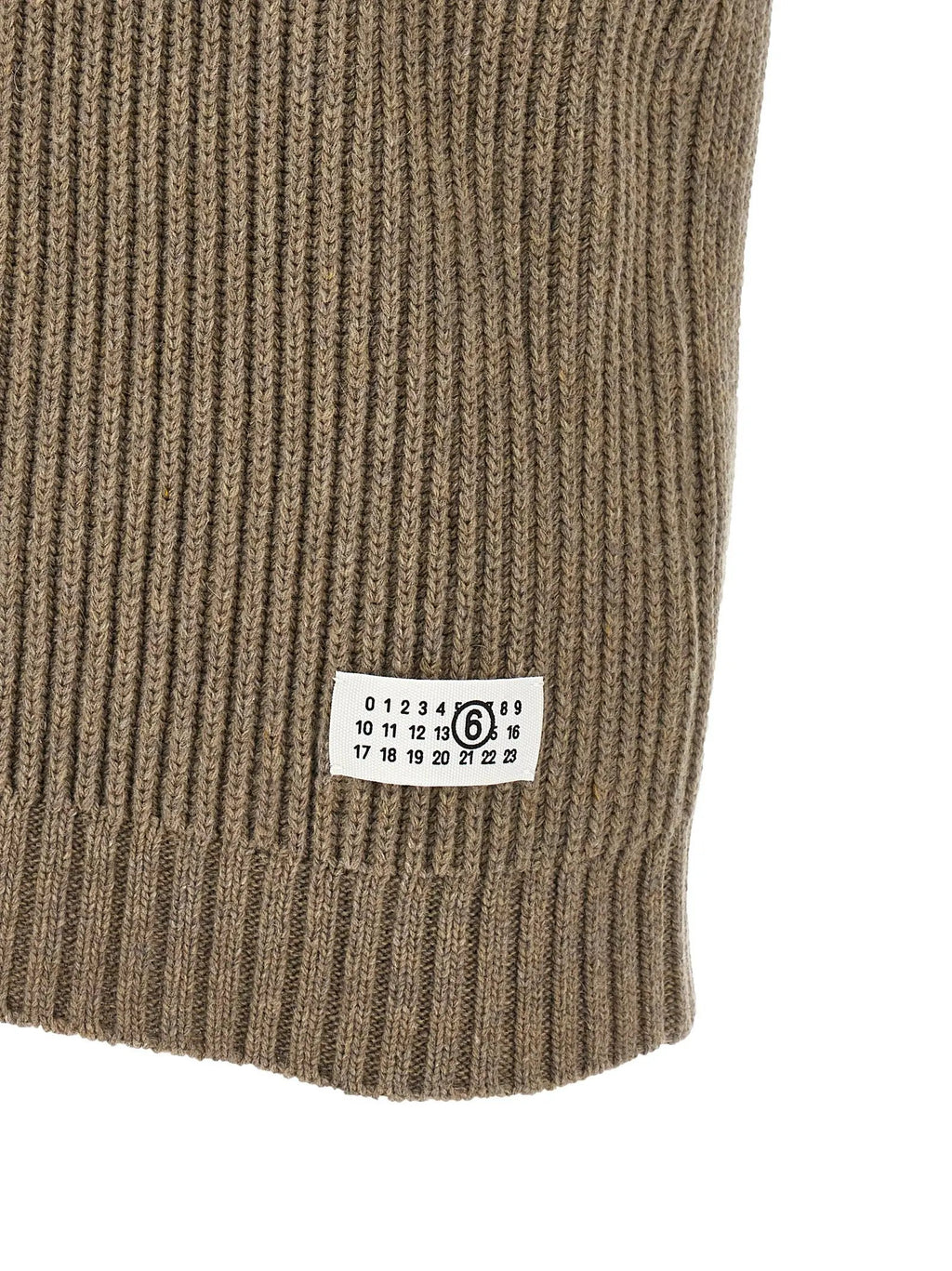 MM6 Maison Margiela Pull sans manches en laine beige