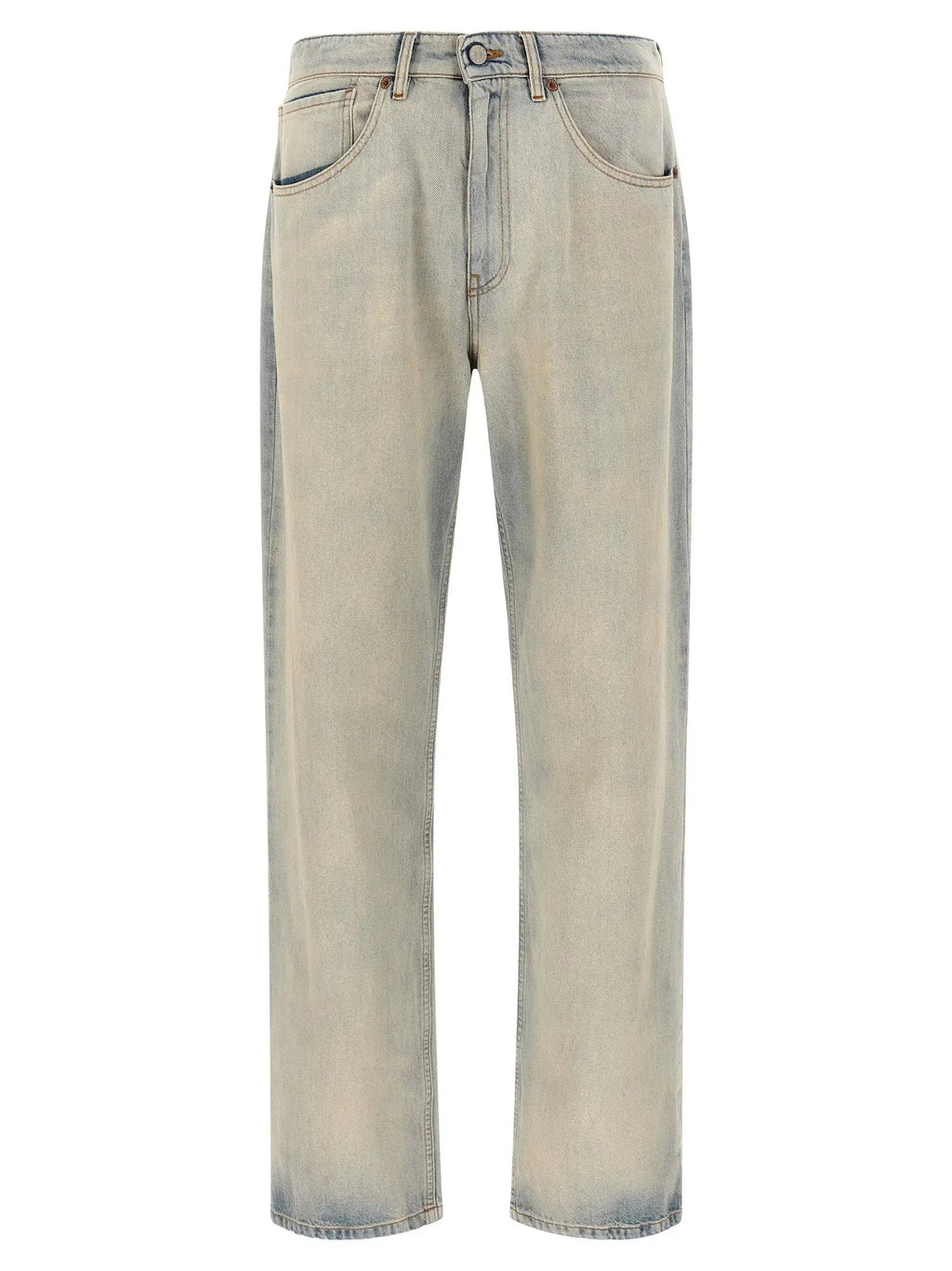 MM6 Maison Margiela Blue Cotton Relaxed Fit Jeans