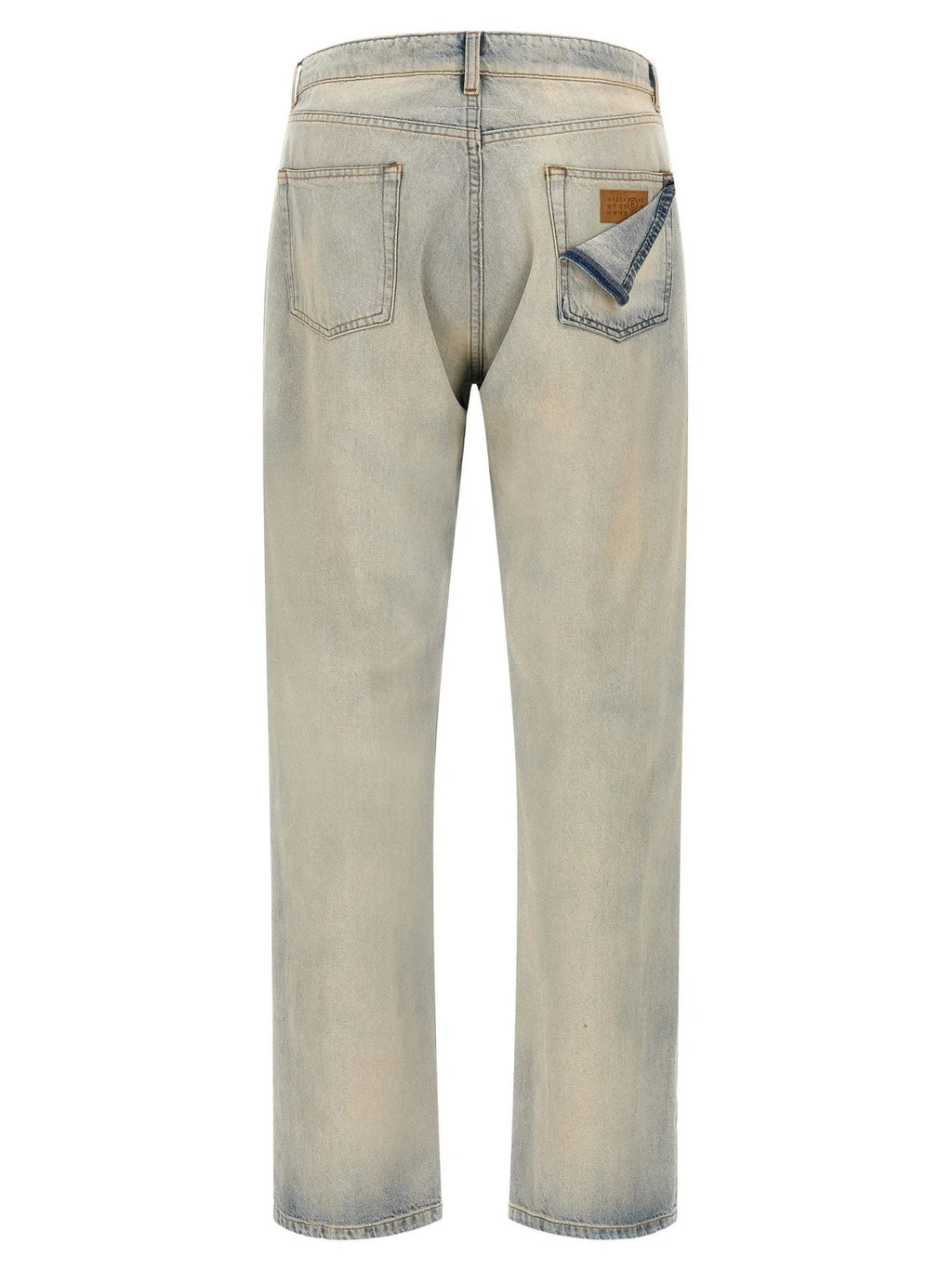 MM6 Maison Margiela Blue Cotton Relaxed Fit Jeans