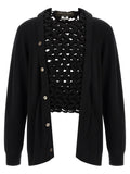 Cardigan Comme Des Garçons en laine noire