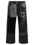 Jean en denim de coton bleu Junya Watanabe