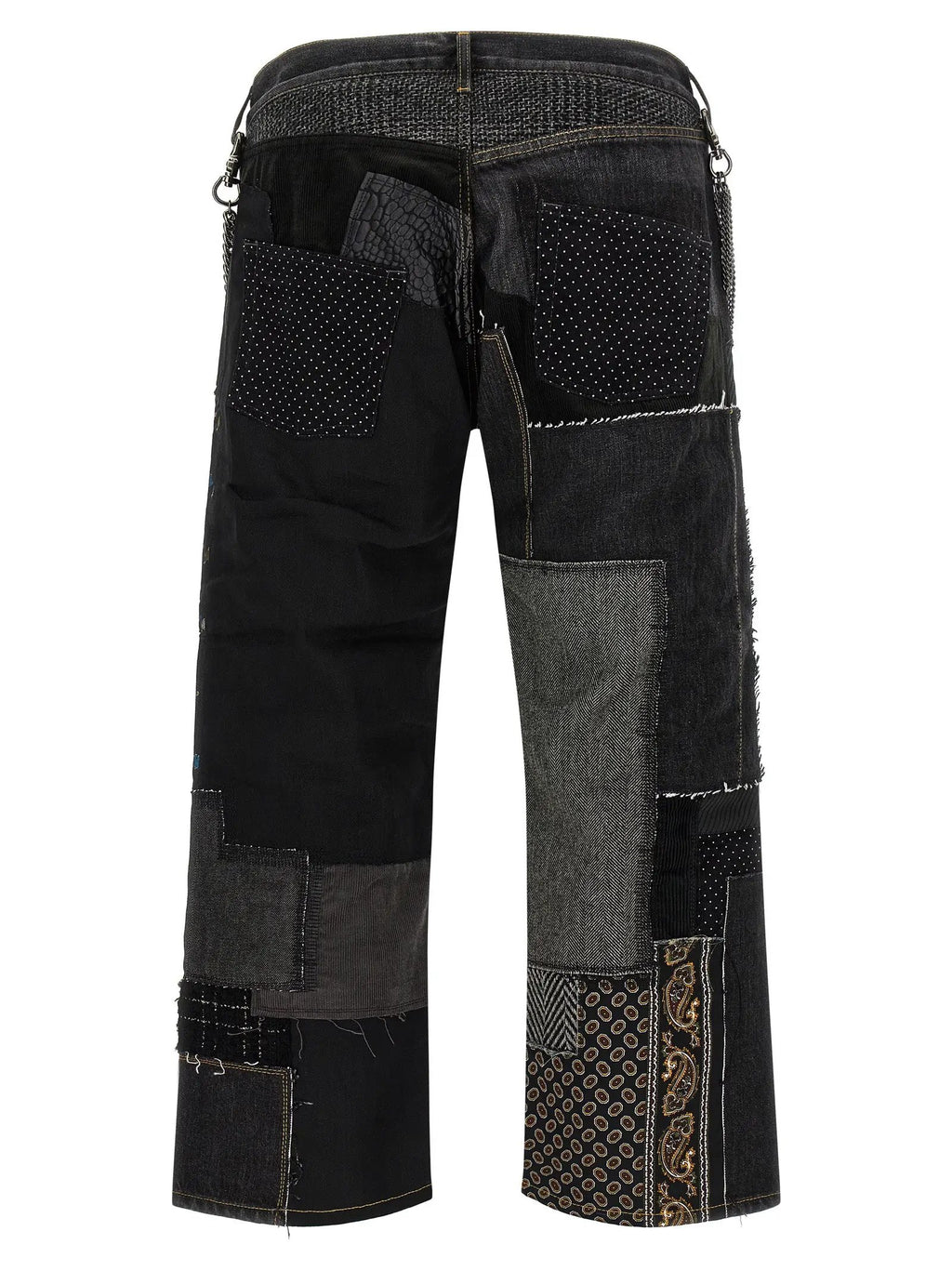 Jean en denim de coton bleu Junya Watanabe