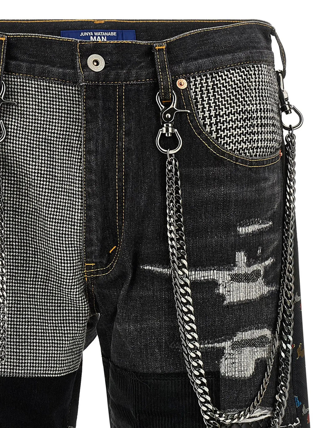 Jean en denim de coton bleu Junya Watanabe