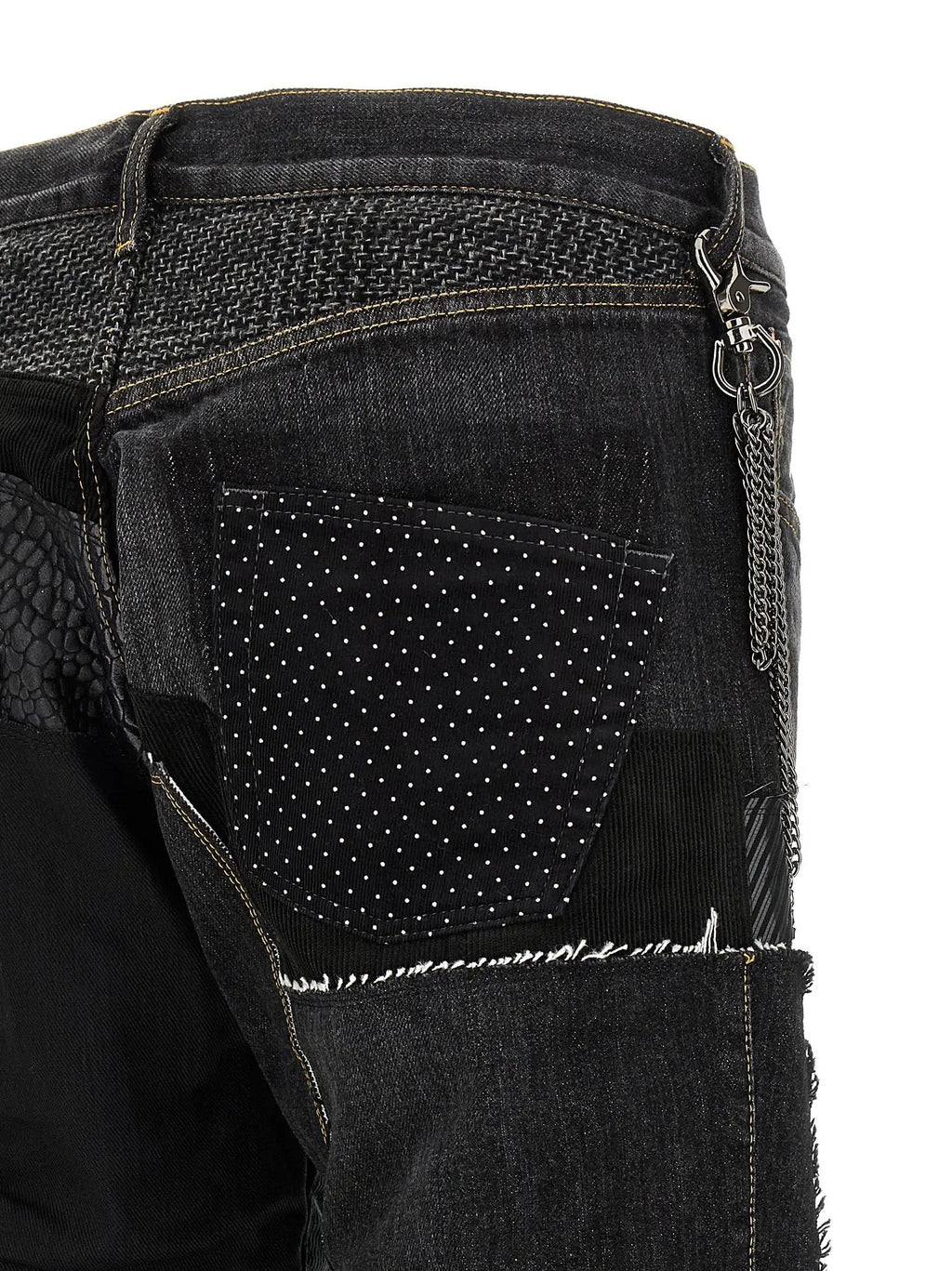 Jean en denim de coton bleu Junya Watanabe