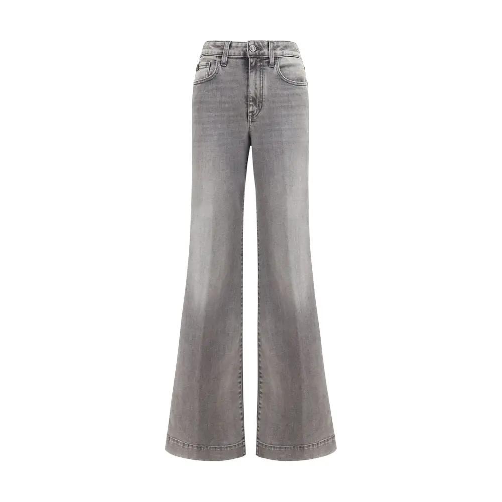 Jacob Cohen Jean Évasé en Coton Gris