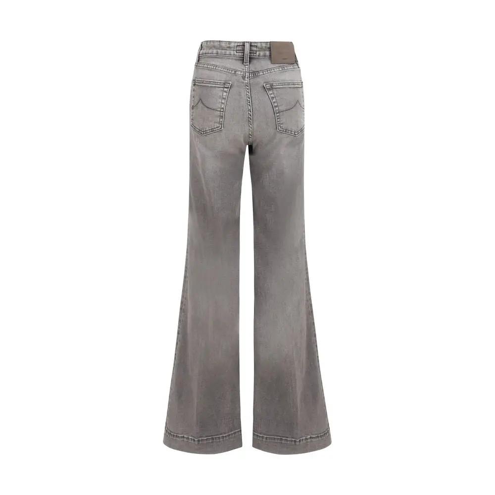 Jacob Cohen Jacob Cohen Gray Cotton Flared Jeans