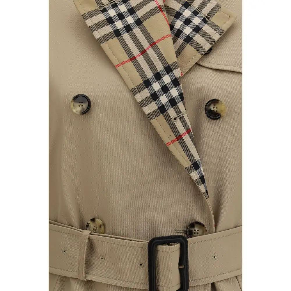 Trench-coat court en coton beige Lakefield pour femme Burberry