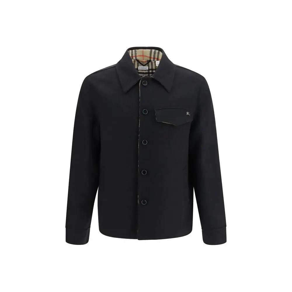 Burberry Burberry Black Wool Oves Aries Full-Length Jacket