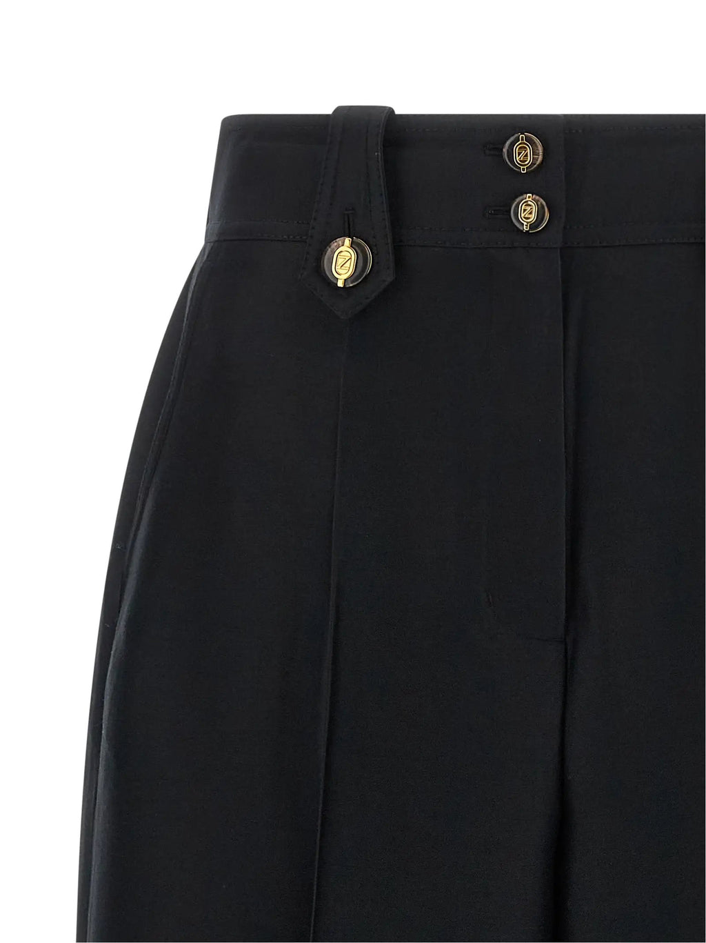 Zimmermann Zimmermann Black Wool Cropped Pants