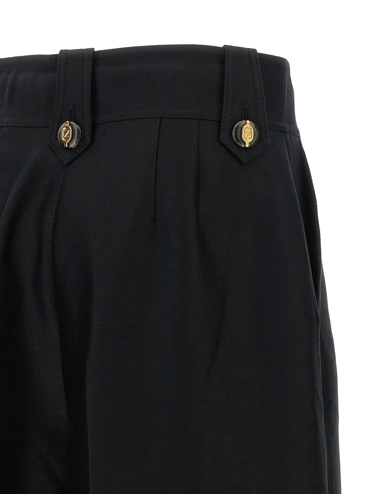 Zimmermann Zimmermann Black Wool Cropped Pants