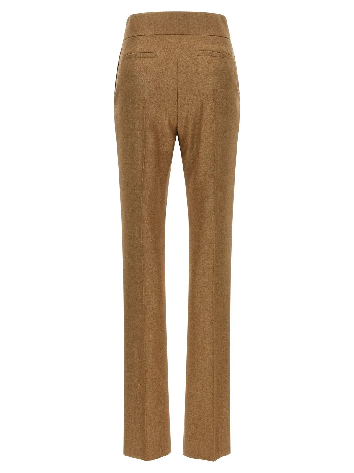Pantalon habillé Valentino Garavani en laine vierge beige