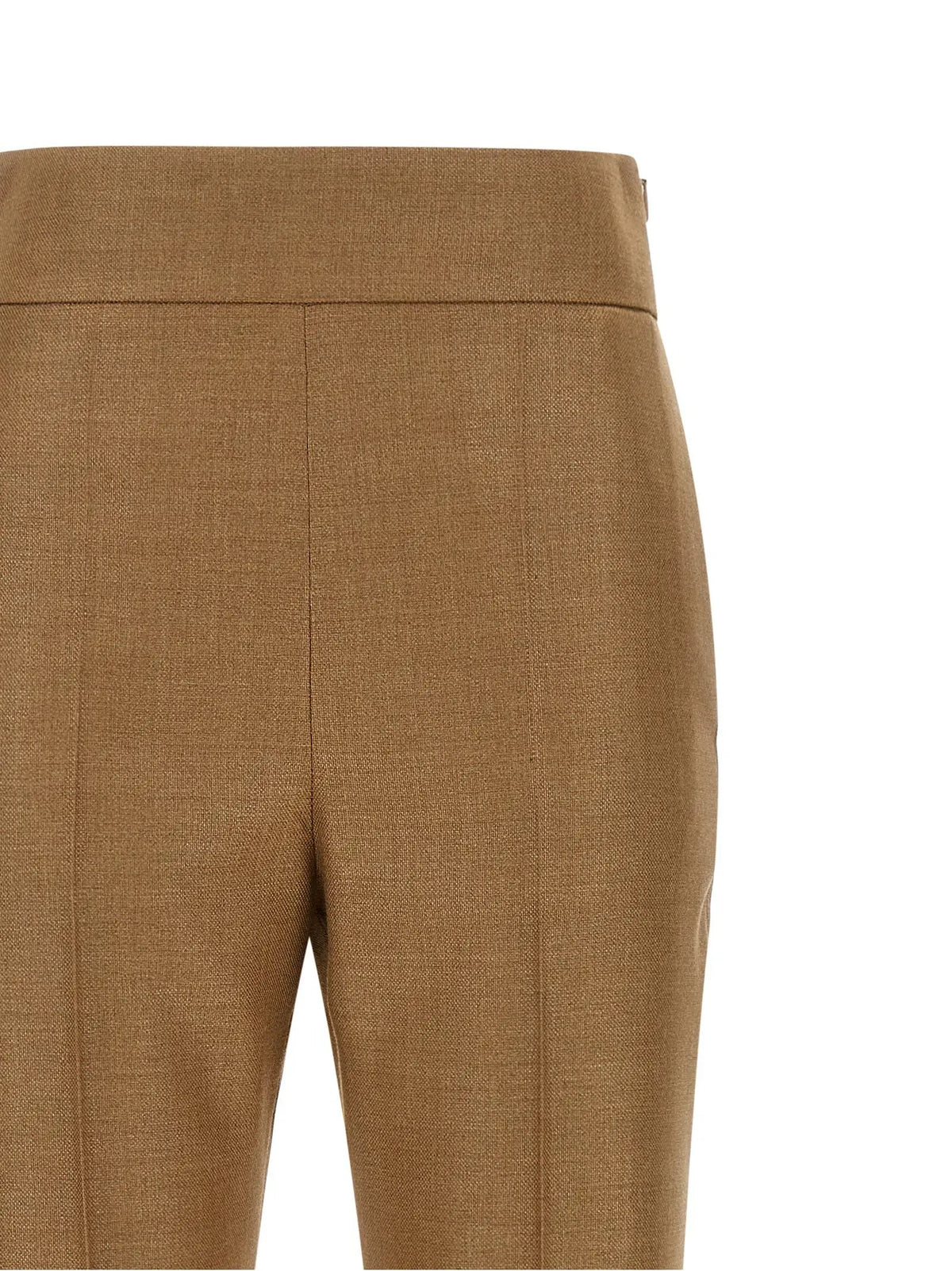 Pantalon habillé Valentino Garavani en laine vierge beige