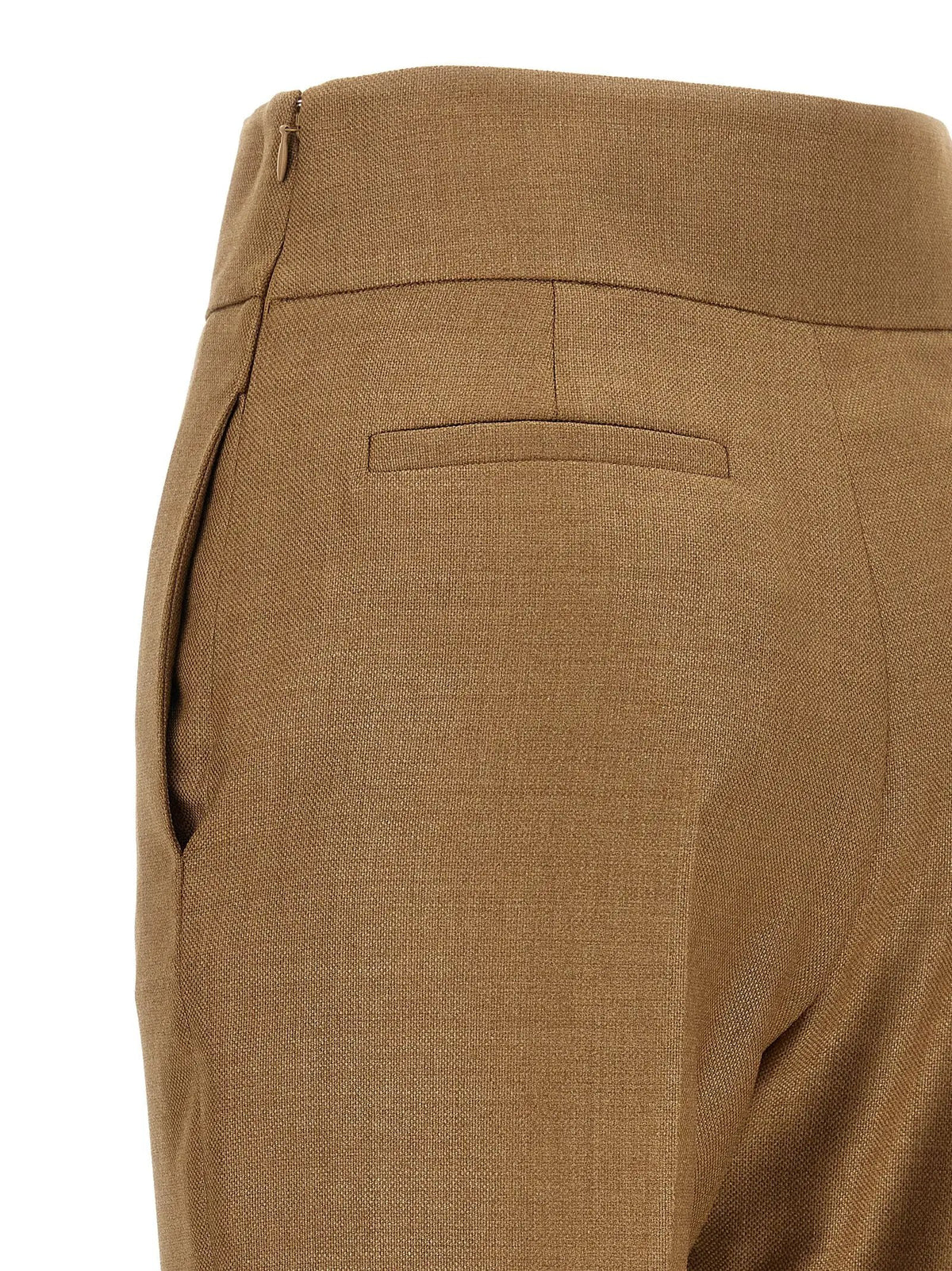 Pantalon habillé Valentino Garavani en laine vierge beige
