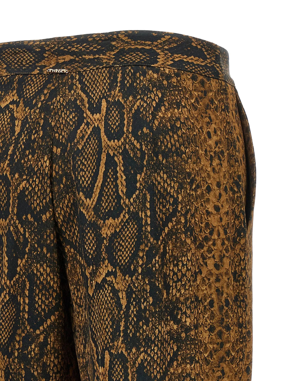 Pantalon décontracté Twinset marron en viscose