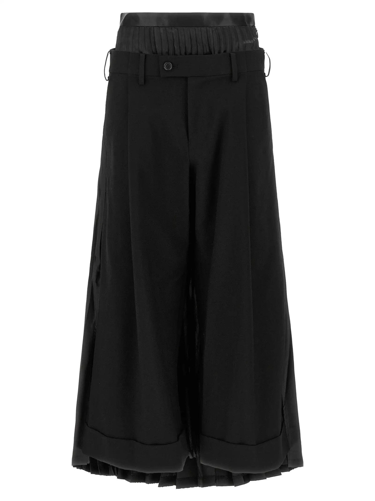 Junya Watanabe Pantalon décontracté en laine noire