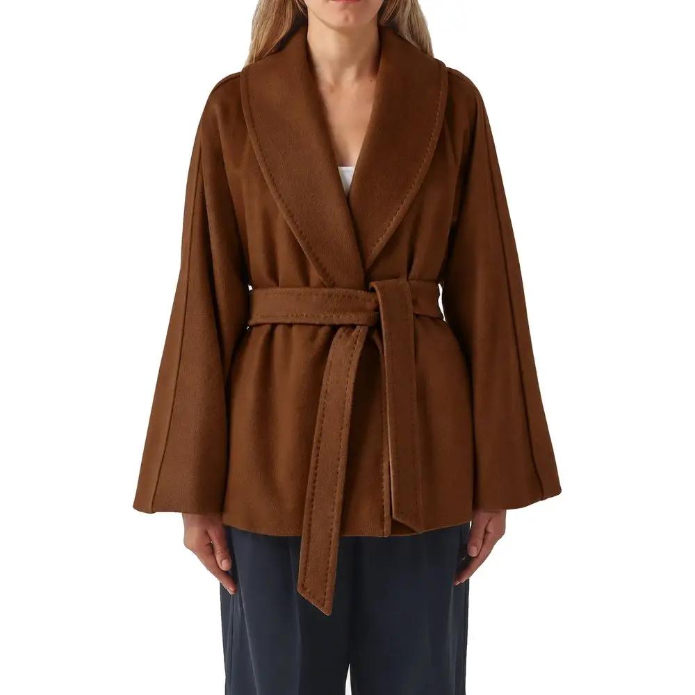 Veste Max Mara en laine vierge marron