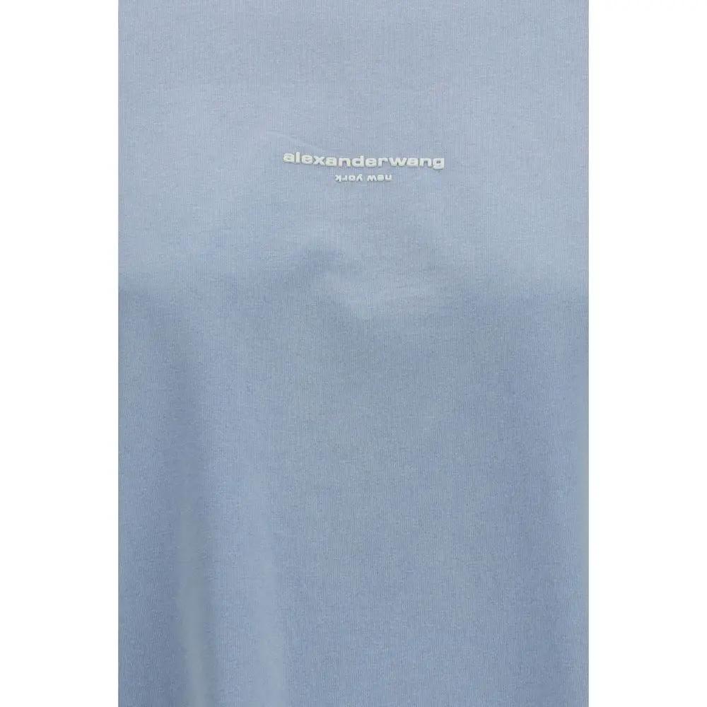 T-shirt Alexander Wang bleu en coton à manches longues