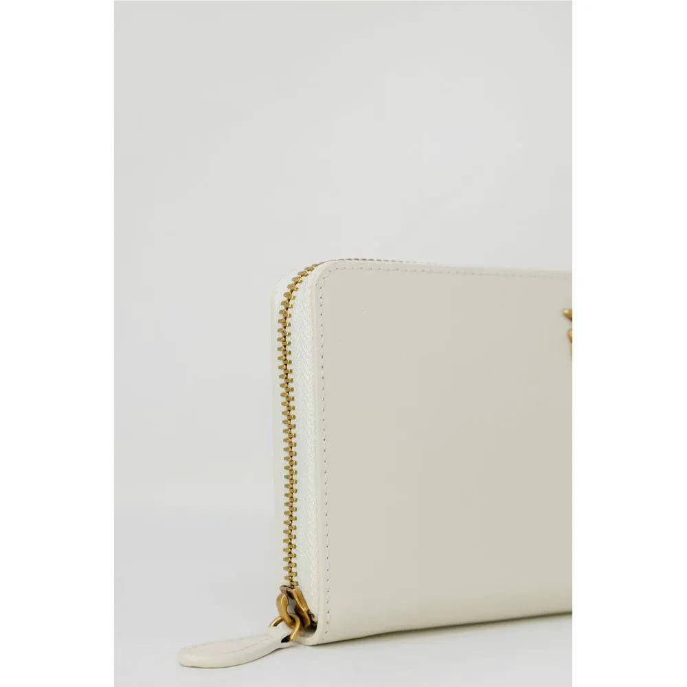 PINKO Cream Leather Wallet