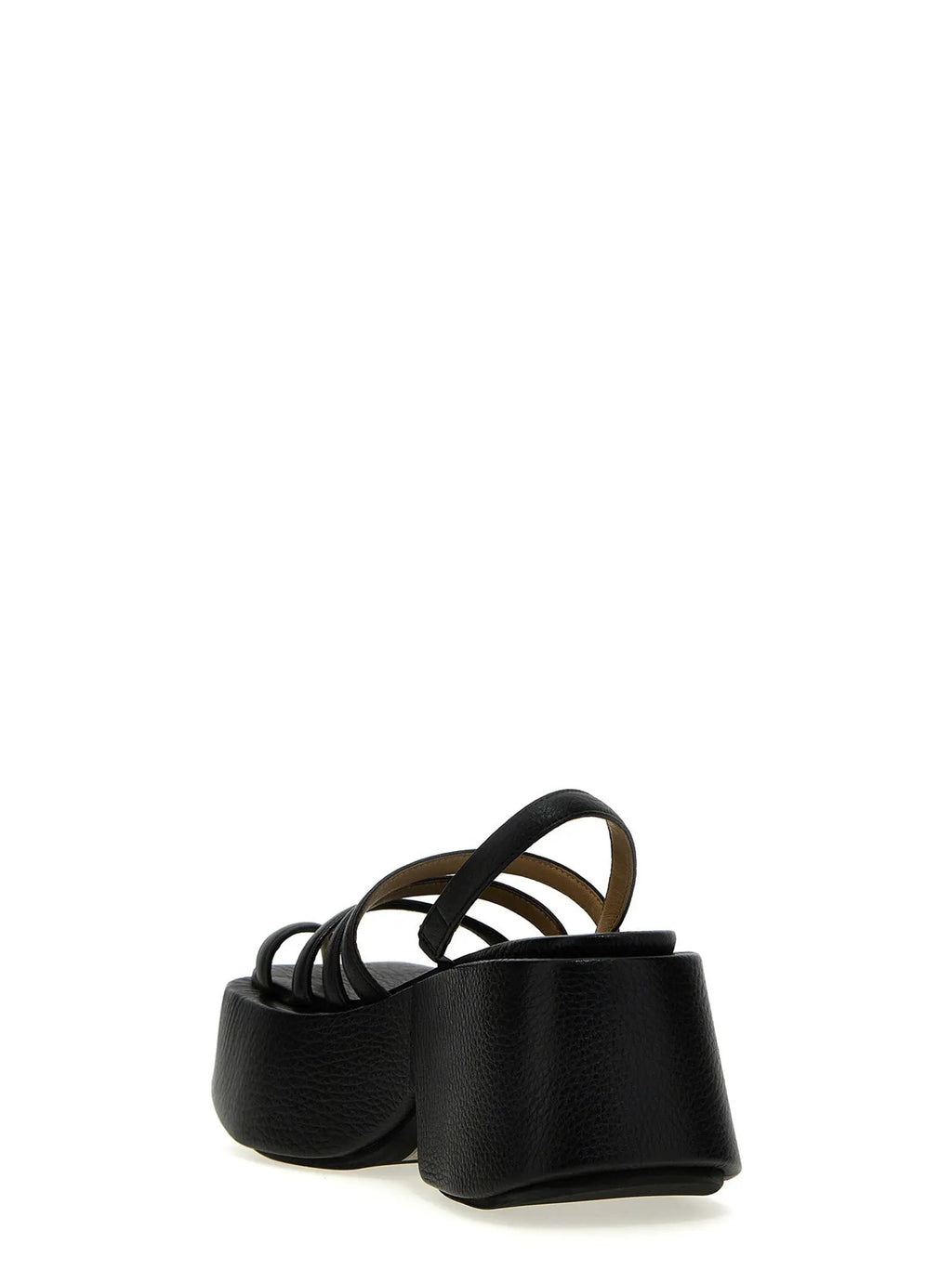 Marsell Marsell Black Calfskin Stiletto Heel Sandals
