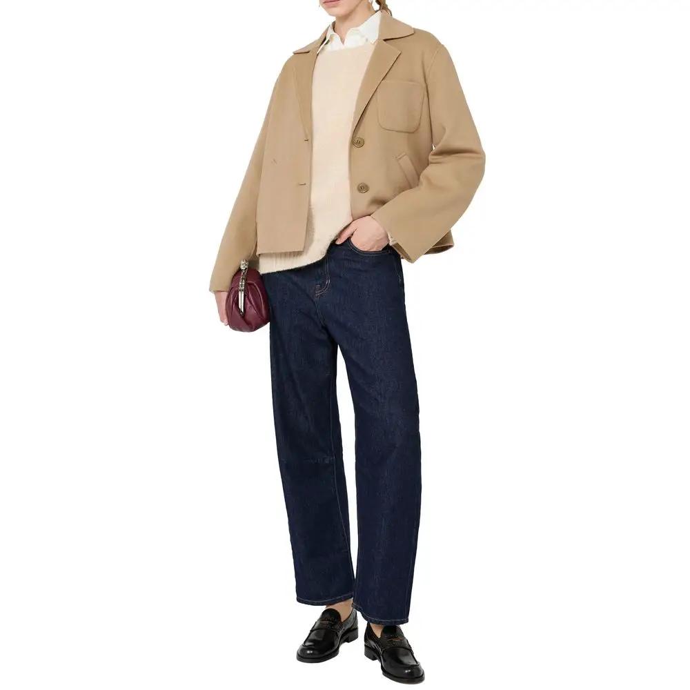 Max Mara Max Mara Brown Polyamide Full-Length Jacket