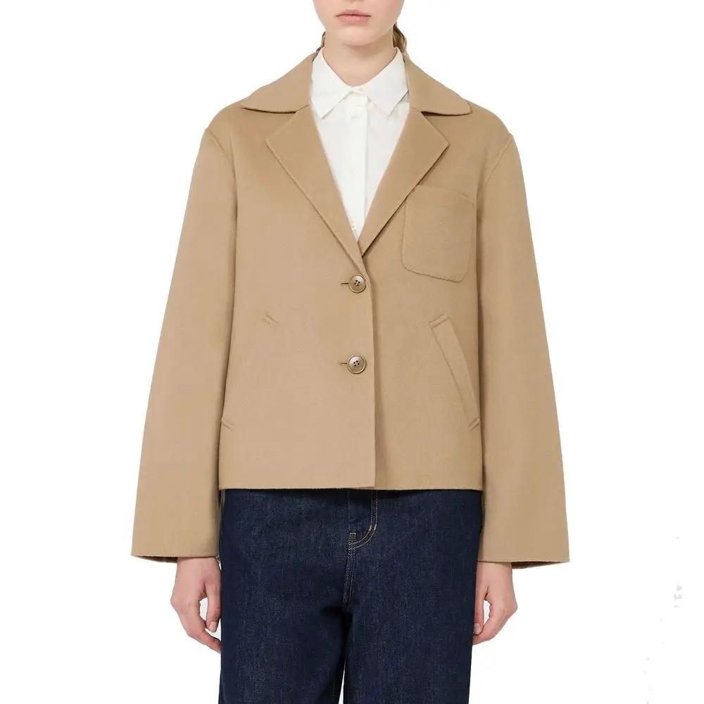 Max Mara Max Mara Brown Polyamide Full-Length Jacket
