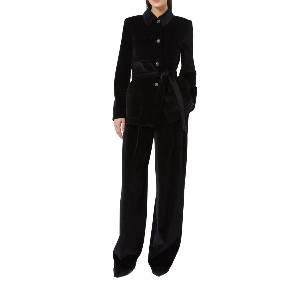 Max Mara Max Mara Black Cotton Casual Pants