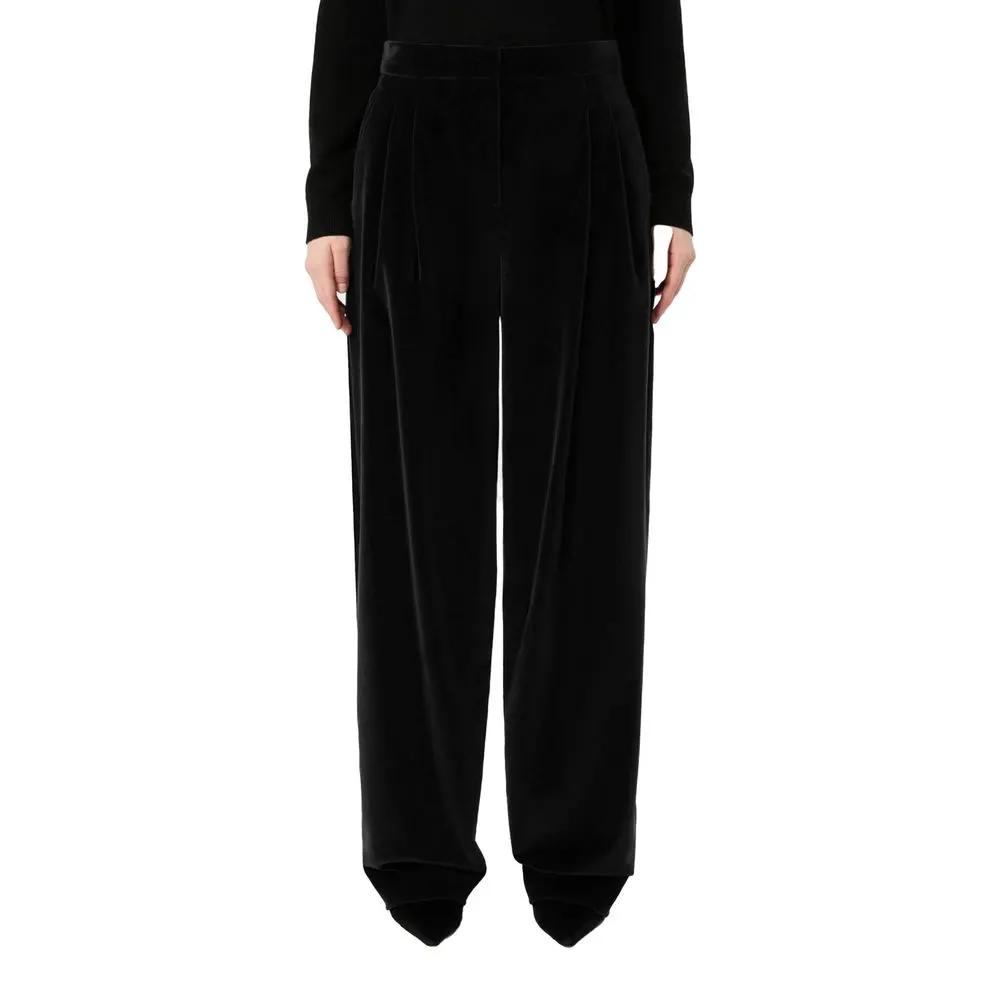 Max Mara Max Mara Black Cotton Casual Pants