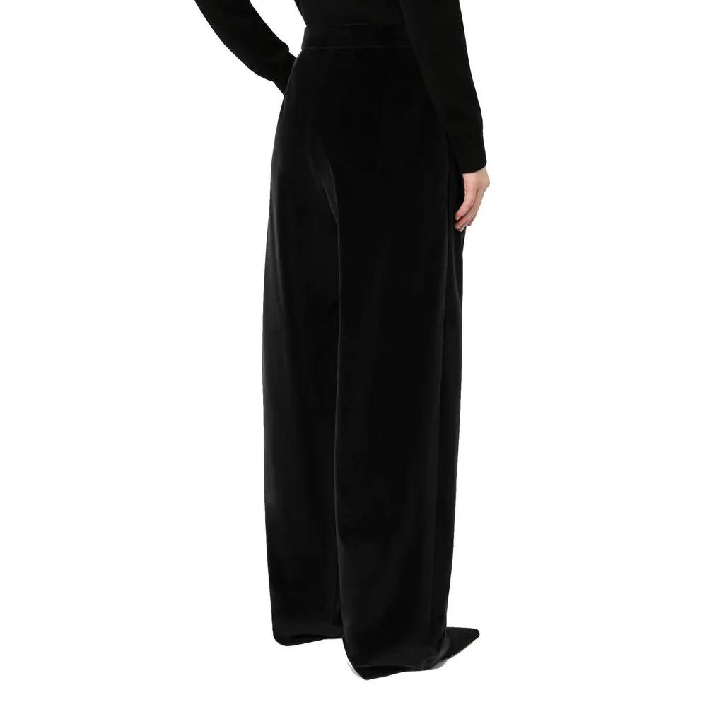 Max Mara Max Mara Black Cotton Casual Pants