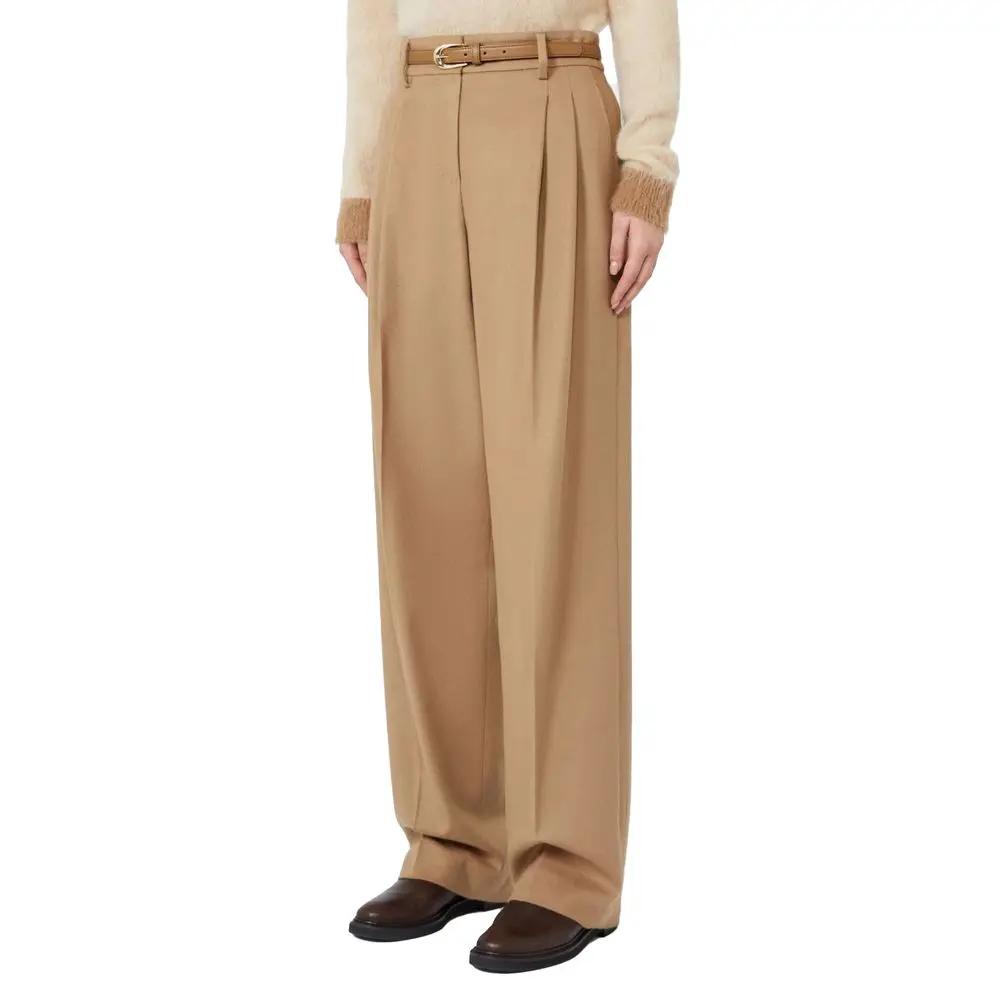 Max Mara Max Mara Brown Virgin Wool Casual Pants