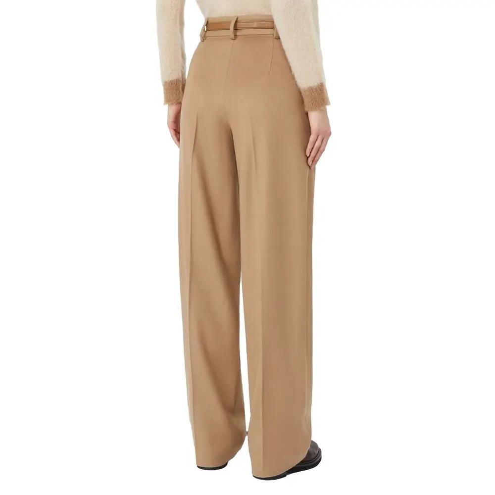 Max Mara Max Mara Brown Virgin Wool Casual Pants