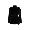 Max Mara Max Mara Black Cotton Full-Length Jacket