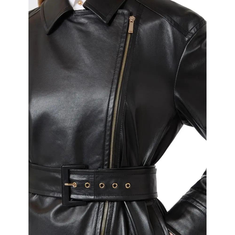 Max Mara Max Mara Black Lambskin Leather Jacket